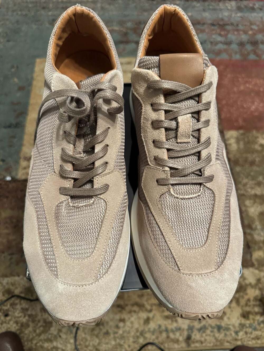 RUDY’S PARIS Spider Men’s Sneakers EU 44 / US 11 Brown/Taupe Suede & Mesh New in